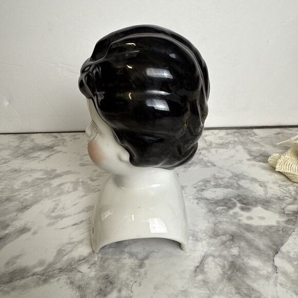 5” Antique Porcelain German Doll China Head 4 Low Brow Arms 2.75” D 3.75” W #11 - Picture 3 of 16